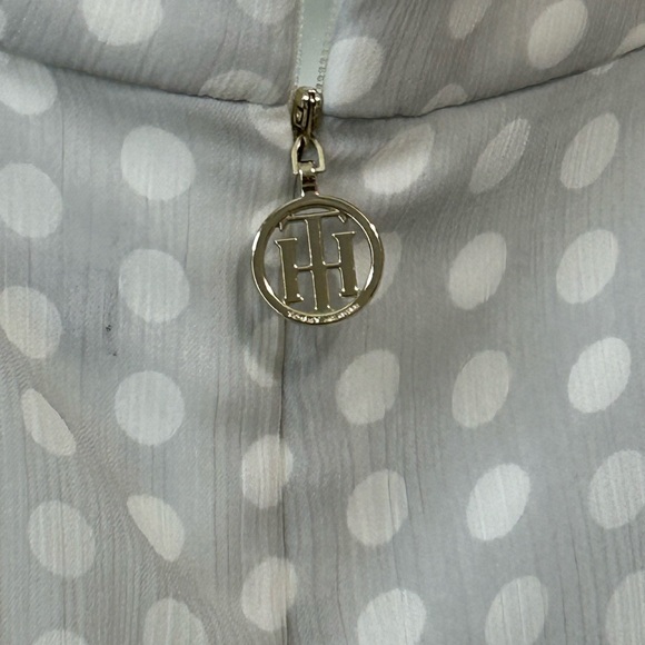 Tommy Hilfiger woman’s a line sleeveless gray and white polkadot dress ￼ - Picture 7 of 9